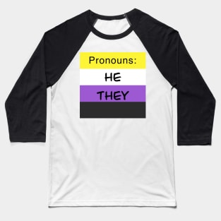 Nonbinary Flag He They Baseball T-Shirt